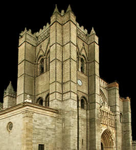 Iglesia medieval de arquitectura en Avila.