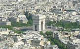 Vista aerea del Arco del Triunfo.