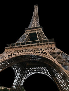 Monumento parisino la Torre Eiffel.