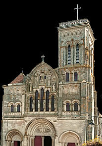 Arquitectura sacra en la Abadía de Vézelay.