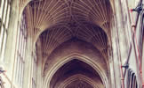 Bóveda tipo abanico en la catedral.
