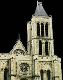 Torre principal de la catedral de Saint-Denis.