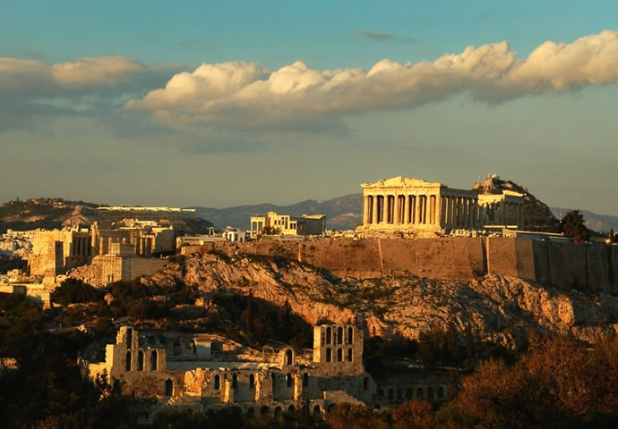 Panorámica de la arquitectura en Atenas.