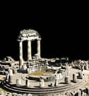 Templo estilo clásico en Delfos. 