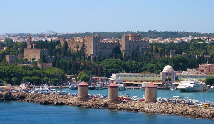 Arquitectura medieval de la fortaleza griega.