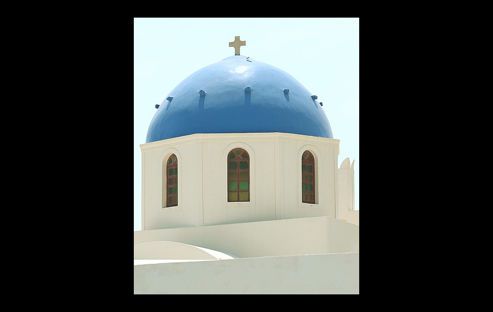 Arquitectura ortodoxa, iglesias de Santorini.