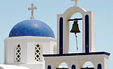 Campanario de Iglesia en Santorini.