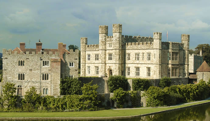 Arquitectura del castillo en la ciudad de Leeds.