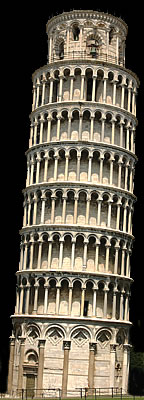 Construcción Toscana la Torre de Pisa.