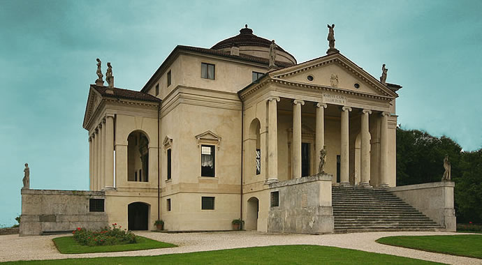 Arquitectura palladiana en la Rotonda de Vicenza.