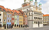 Vista de la plaza en Polonia.