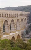 Arquitectura romana en el Pont du Gard.